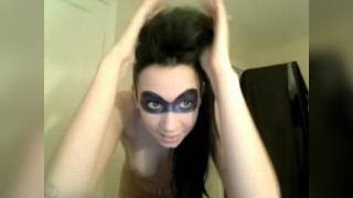 Wild EMO teen girlfriend on her webcam