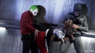 Отряд Самоубийц XXX Пародия Бэтмен и Джокер дерут Харли Квинн